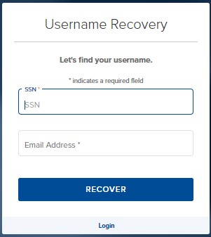 Username recovery